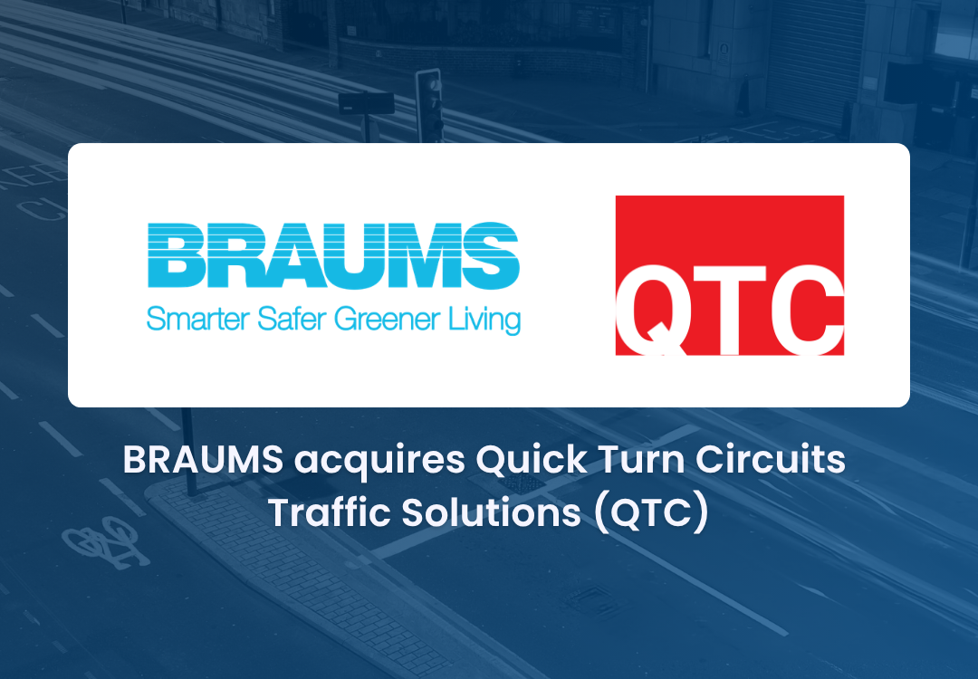 BRAUMS and QTC logo on blue background